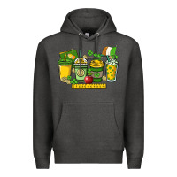 Charcoal Heather St. Patrick's Day Teacher coffee cups Premium Hoodie - HowdyJamesFarm