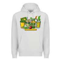 Dove Grey St. Patrick's Day Teacher coffee cups Premium Hoodie - HowdyJamesFarm
