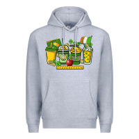 Heather Grey St. Patrick's Day Teacher coffee cups Premium Hoodie - HowdyJamesFarm
