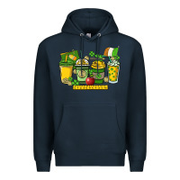 Navy St. Patrick's Day Teacher coffee cups Premium Hoodie - HowdyJamesFarm