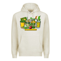 Oatmeal Heather St. Patrick's Day Teacher coffee cups Premium Hoodie - HowdyJamesFarm
