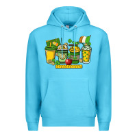 Ocean Blue St. Patrick's Day Teacher coffee cups Premium Hoodie - HowdyJamesFarm
