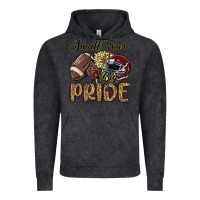 Vintage Black small town big pride maroon yellow Vintage Hoodie - MaliasSmallBusiness