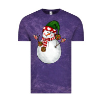 Cloud Purple Snowman Vintage Tee - NancyCooperArtShop
