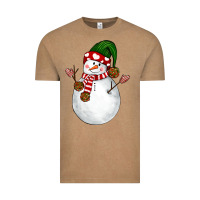 Vintage Coffee Snowman Vintage Tee - NancyCooperArtShop
