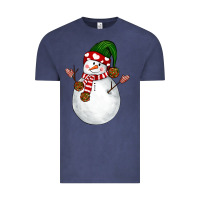 Vintage Denim Snowman Vintage Tee - NancyCooperArtShop