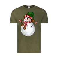 Vintage Olive Snowman Vintage Tee - NancyCooperArtShop