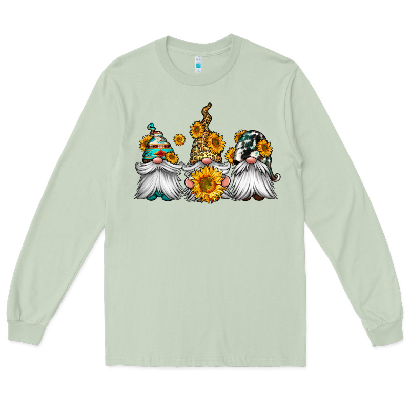 Western Sunflowers Gnomes Long Sleeve Tee by Jasminsmagicworld | Teevron