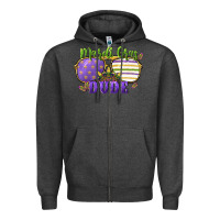 Charcoal Heather mardi gras dude Zipper Hoodie - CowGirlArtShop