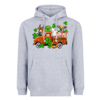 Heather Grey St. Patrick's farm animals and truck Heavyweight Hoodie - OliviaCreatesArt