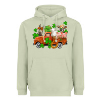Matcha St. Patrick's farm animals and truck Heavyweight Hoodie - OliviaCreatesArt