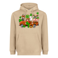 Mushroom St. Patrick's farm animals and truck Heavyweight Hoodie - OliviaCreatesArt