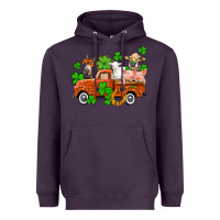 Plum St. Patrick's farm animals and truck Heavyweight Hoodie - OliviaCreatesArt