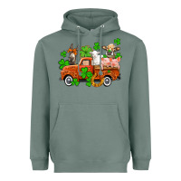 Sage St. Patrick's farm animals and truck Heavyweight Hoodie - OliviaCreatesArt