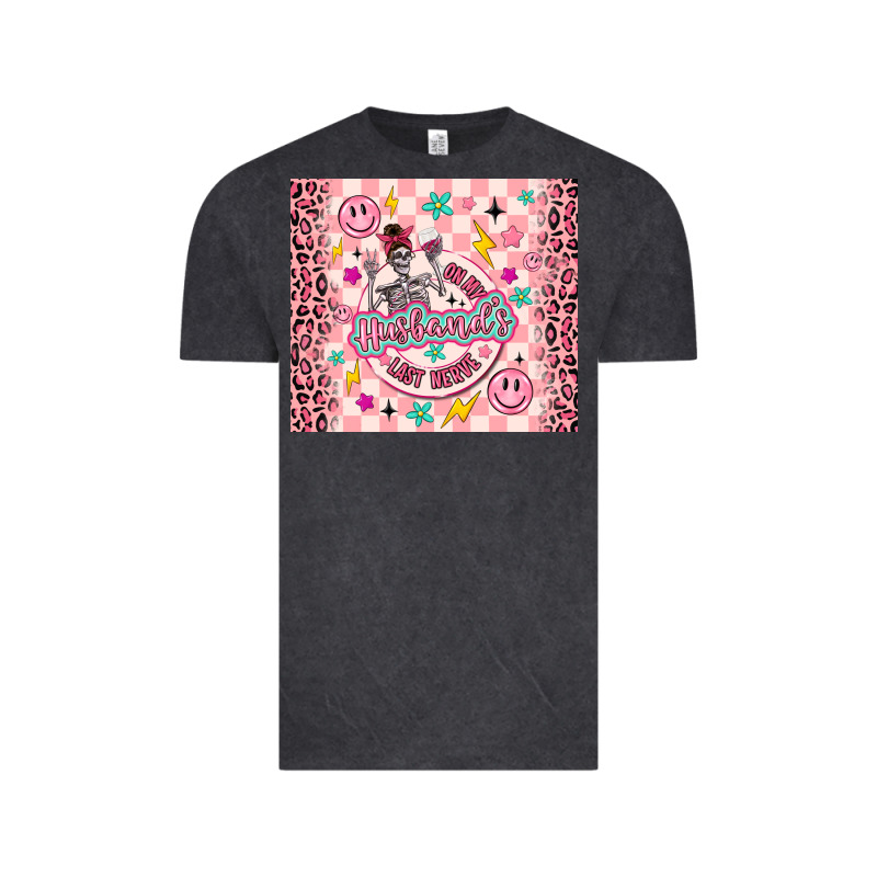 On My Husbunds Last Nerve Pink Vintage Tee by MaliasSmallBusiness | Teevron