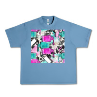 Pebble Blue nail polish with cowhide and plaid seamless pattern bbs Urban Heavy Tee - BundleAndBundleShop