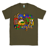 Army Green oh holy night with baby jesus for christmas Classic Tee - MaliasSmallBusiness