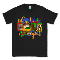 Black oh holy night with baby jesus for christmas Classic Tee - MaliasSmallBusiness