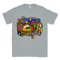 Heather Grey oh holy night with baby jesus for christmas Classic Tee - MaliasSmallBusiness