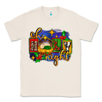 Natural oh holy night with baby jesus for christmas Classic Tee - MaliasSmallBusiness