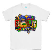 White oh holy night with baby jesus for christmas Classic Tee - MaliasSmallBusiness