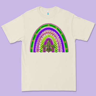 Mardi Gras Rainbow Premium Tee Designed By Barkaloodesign