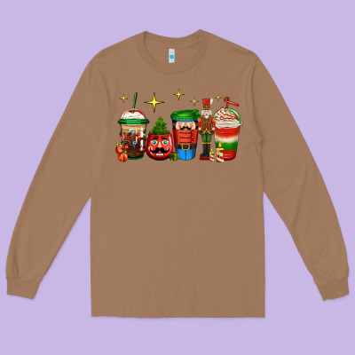 Nutcracker Coffee Long Sleeve Tee Designed By Jasminsmagicworld