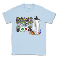 Dusty Blue Bows and Boos Y'all Classic Tee - CowhideDigitalArt