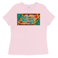 Bubblegum Pink just a small town girl wlth gemstone arrow and sunflowers licanse plat Ladies Tee - Artiststas