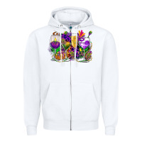 White mardi gras wine glasses cowgirl Zipper Hoodie - CowGirlArtShop
