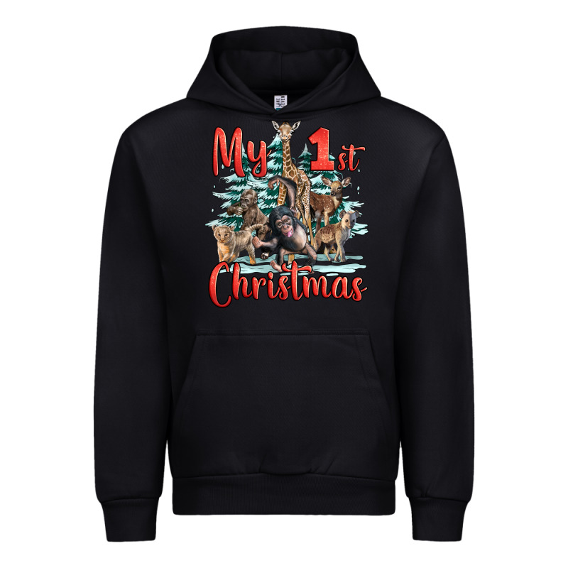My First Christmas Baby Safari Animals Urban Hoodie by LillyAllenDesigns | Teevron
