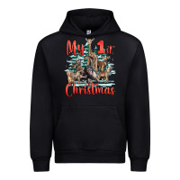 Black my first christmas baby safari animals Urban Hoodie - LillyAllenDesigns