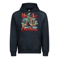 Navy my first christmas baby safari animals Urban Hoodie - LillyAllenDesigns