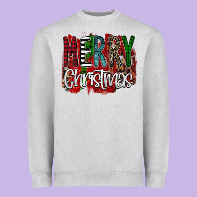 Merry Christmas Buffalo Plaid Leopard Heavyweight Sweatshirt Designed By Bettercallsaul