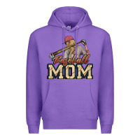 Purple Baseball mom Premium Hoodie - HowdyJamesFarm