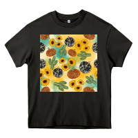 Asphalt leopard pumpkin cactus sunflower seamless Heavy Core Tee - AdoDesignShop