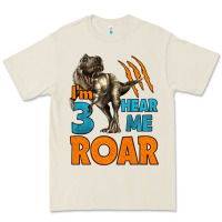 Bone i'm three hear me roar dinosaur birthday Premium Tee - LillyAllenDesigns