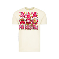 Vintage Arctic Merry pink Christmas gnomes Vintage Tee - NancyCooperArtShop