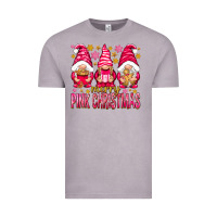 Vintage Zinc Merry pink Christmas gnomes Vintage Tee - NancyCooperArtShop