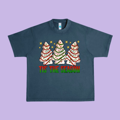 Tis' The Season With Christmas Cakes  Bbs Urban Heavy Tee Designed By Bundleandbundleshop