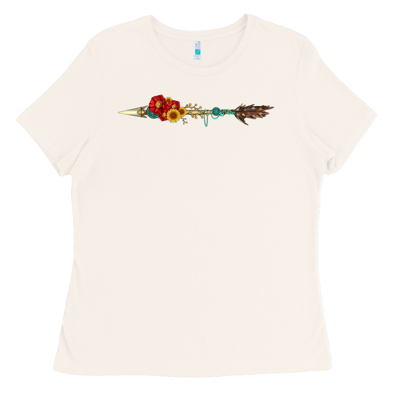 Flowers And Arrow With Gemstone Ladies Tee by Artiststas | Teevron