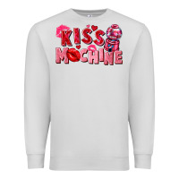 Dove Grey Kiss machine Valentine's Day Premium Sweatshirt - FaDigitalArtStudio