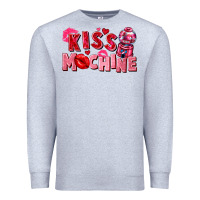 Heather Grey Kiss machine Valentine's Day Premium Sweatshirt - FaDigitalArtStudio