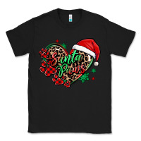 Black santa paws christmas heart Classic Tee - MaliasSmallBusiness