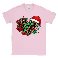 Bubblegum Pink santa paws christmas heart Classic Tee - MaliasSmallBusiness