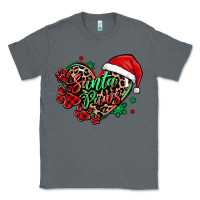 Charcoal Heather santa paws christmas heart Classic Tee - MaliasSmallBusiness