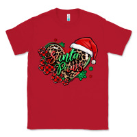 Red santa paws christmas heart Classic Tee - MaliasSmallBusiness