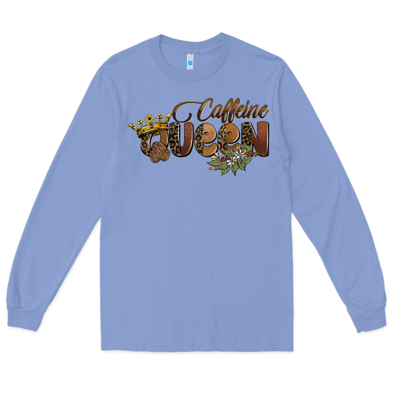 Caffeine Queen Long Sleeve Tee by BarkalooDesign | Teevron