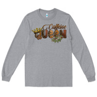 Heather Grey caffeine queen Long Sleeve Tee - BarkalooDesign
