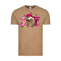 Vintage Coffee Pink Christmas Joy skeleton Vintage Tee - NancyCooperArtShop